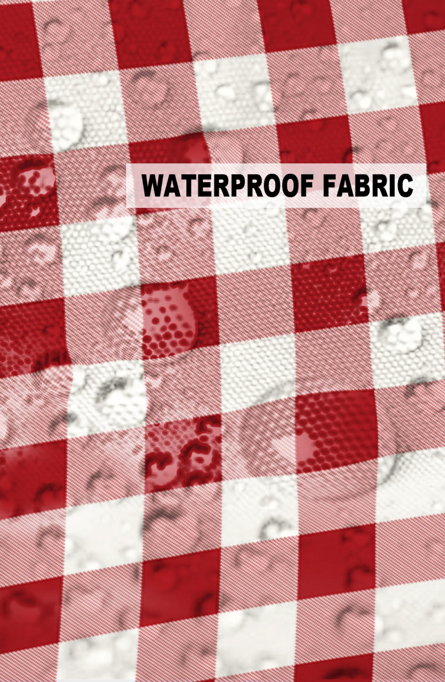 Outdoor Waterproof Throw Pillow Covers Set of 2 Red White Plaid Decorative Pillowcases Square Outdoor Pillows Cushion Case 18x18 Inch Buffalo Check Geometric Patio Pillows for Couch Sofa Bed Garden