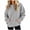 Gray, variant on Womens Tops Casual Long Sleeve Crewneck Sweatshirts Loose Pullover Blouses Tunic Shirts with Pockets Fall Winter Fashion Daily Lounge Apparel Baggy Streetwear