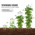 thumbnail image 2 of KFFKFF 4 Set Garden Tomato Supports, 63" Stackable Plant Stakes, Durable Cage for Vegetables, Flowers & Climbers, Ideal for Raised Beds, 2 of 9