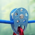 thumbnail image 4 of Climbing Fixed Plate Micro Pulley 28KN General Purpose Small Metal Single Sheave Hauling Pulley for Rock Climbing Aloft Work Rappelling Rescue, 4 of 8