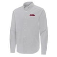 thumbnail image 2 of Men's Antigua Gray Ole Miss Rebels Porter Woven Tri-Blend Long Sleeve Button-Down Shirt, 2 of 3