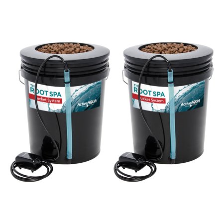 Active Aqua Root Spa 5 Ga. Hydroponic Bucket System Grow Kit, 2 Pack | (Best Home Grow System)