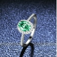 thumbnail image 4 of 1ct Women Moissanite Engagement Rings Oval Cut D Color VVS1 Clarity S925 Sterling Silver Diamond Rings Yellow Moissanite Rings for Women with Certificate, 4 of 8