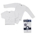 thumbnail image 4 of Onesies Brand Gerber Newborn White Long Sleeve Bodysuits, 3pk (Baby Boys or Baby Girls, Unisex), 4 of 5