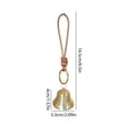 thumbnail image 2 of Brass Door Bell Chime with Leather Strap Hanging Decor, Vintage Wind Chime for Home Decor and Entryway, Rustic Christmas Decoration Door Decorations Hanging 2Pc Set, 2 of 5