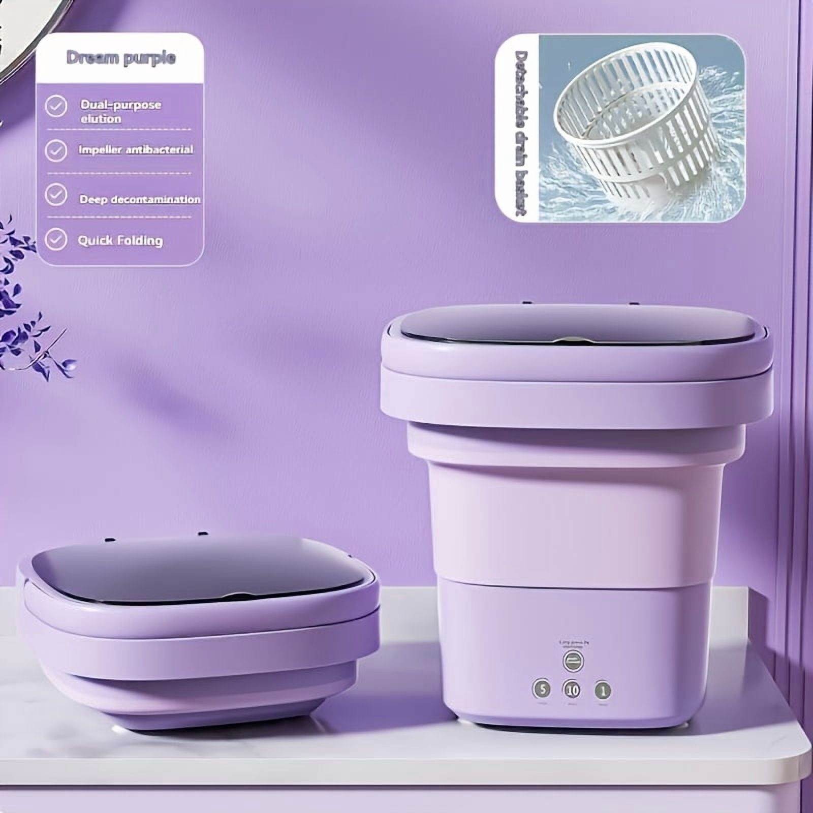 Portable Mini Washing Machine, High Capacity, 3 Deep Cleaning Modes, Suitable for Underwear, Apartments, Travel, RVs, Camping, Laundry Solution, Space-Saving Design, Multimode Washer