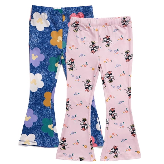 Disney Minnie Mouse Leggings, Girls 2-Pack Outfits for Toddlers (4T)