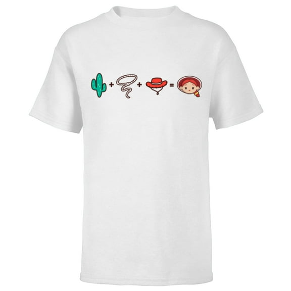 Disney and Pixar’s Toy Story Jessie Emoji Code Formula - Short Sleeve T-Shirt for Kids - Customized-White
