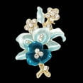 thumbnail image 5 of harmtty Elegant Women Rhinestone Flower Enamel Brooch Pin Cardigan Scarf Corsage Jewelry, 5 of 8