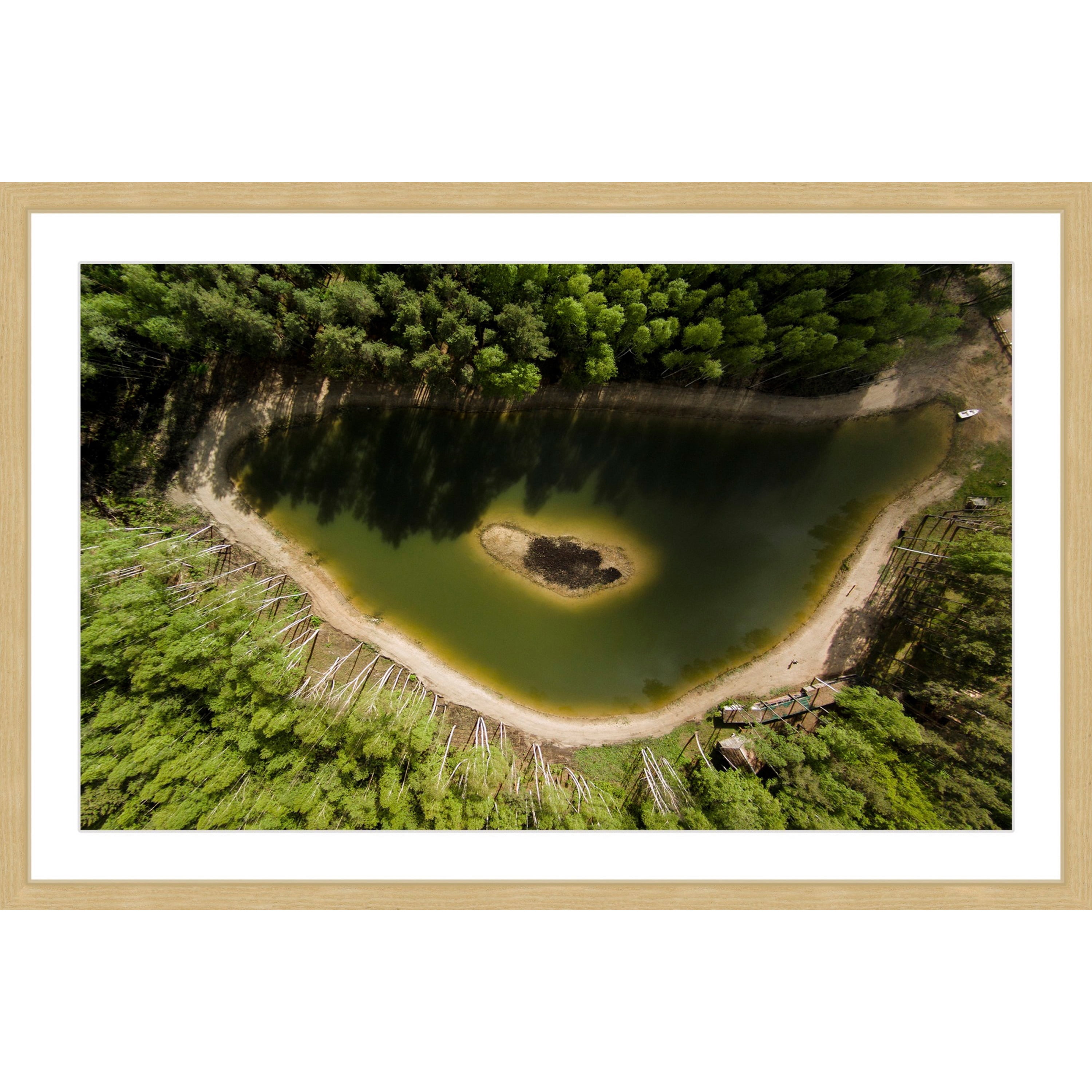 Marmont Hill "Green Lake" by Karolis Janulis Framed Painting Art Print