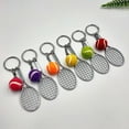 thumbnail image 1 of Llavero de raqueta de tenis, llavero de novedad deportiva verde, regalos colgantes de mini pelota de tenis, colores surtidos, 1 of 8
