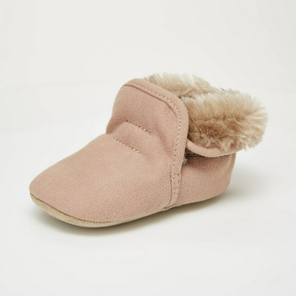 Surprize by Stride Rite Baby Girls' Charlie Faux Suede Boots -Light Beige - (Medium 12-18 Months)
