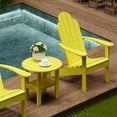 thumbnail image 3 of Wildridge Classic Round Side Table, Lemon Yellow - Outdoor Weather Resistant Recycled Plastic Furniture for Patio, 3 of 4