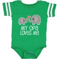 thumbnail image 3 of Inktastic My Opa Loves Me Elephant Boys or Girls Baby Bodysuit, 3 of 5