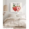 thumbnail image 3 of Strawberry Wall Art for Living Room, Canvas Picture Wall Decor for Bathroom Bedroom, Red Summer Fruits Green Botanical Painting Artwork for Office Kitchen Hallway Dining Room Home Decorations 16"x20", 3 of 8