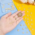 thumbnail image 3 of 50 piezas de cuentas espaciadoras de latón con baño de oro de 18 quilates, cuentas onduladas de 8 mm, cuentas planas redondas de metal, accesorios para joyería., 3 of 6