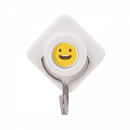 

Happy Laugh Cute Online Face Cartoon Adhesive Wall Hooks Hanging Self Sticky