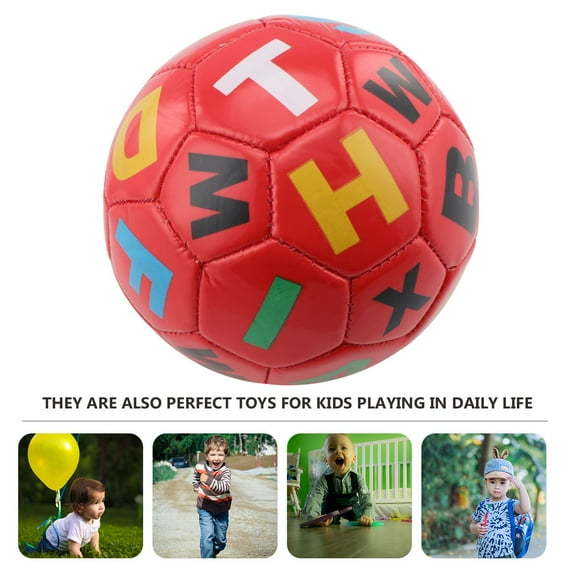 BESTOYARD 1Pc PVC Inflatable Football with Vivid Patterns Safe and Elastic for Playing