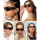 thumbnail image 2 of Gafas de Sol Dollger Trendy Y2K Sin Montura Envolventes Negras, 2 of 7