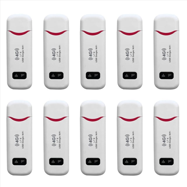 10X Dongle USB Inalámbrico 4G LTE, Punto de Acceso Móvil, Módem de 150Mbps, Tarjeta Sim, Enrutador de Banda Móvil, Mini Enrutador 4G para Coche y Oficina