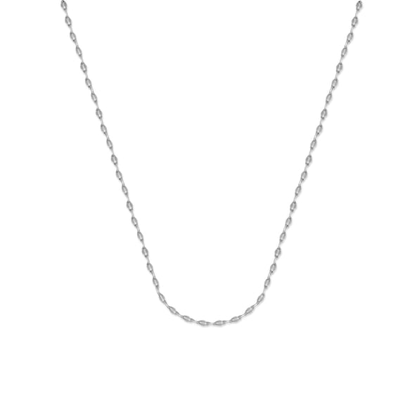 Cate & Chloe Raegan 18k White Gold Plated Stacking Necklace Chain, Gift for Women