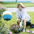 thumbnail image 6 of Ktaxon Rolling Garden Scooter, 360° Swivel Seat with Adjustable Height, Steering Handle & Tool Storage, 30.2 lbs, Blue, 6 of 10