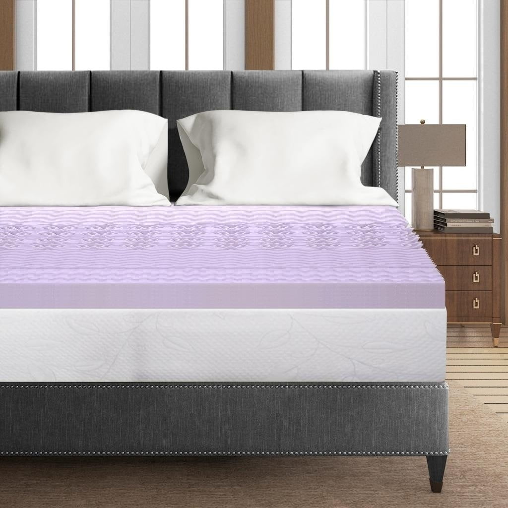 Lavender Infused 3-Inch Memory Foam Queen Mattress Topper