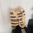 thumbnail image 1 of Bolso Hombro Rayas Tote Estético Punto, 1 of 9