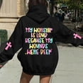 thumbnail image 4 of Christian Hoodies for Women Oversized Jesus Faith god Letter Print Hooded Sweatshirts Religious Inspirational Pullover, 4 of 5