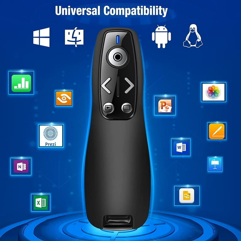 Anello Presentatore Wireless Ricaricabile - Puntatore Per PowerPoint, USB/Type-C, Con Luce Laser E Controllo Volume - Foto 3