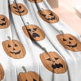 thumbnail image 3 of Halloween Pumpkin Grid Pattern Blanket,Comfortable Soft Lamb Wool Throw Blanket,All Season,Warm Lightweight Blankets for Sofa Bed Couch Living Room Chair,30"x40", 3 of 4