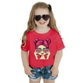 thumbnail image 4 of Little Girls T Shirt Size 9-10 Years Girls Cute Graphic Print Round Neck Short Sleeve Tee Summer Casual T Shirt, 4 of 4
