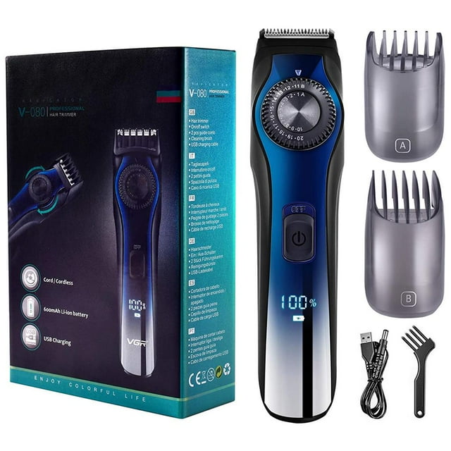 ruzhgo Professional Hair and Beard Trimmer Rechargeable Men's with LED Display Gift for Men and Father