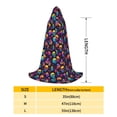 thumbnail image 2 of Honeii mushroom color Skull Print Poncho Cape, Cloak Coat, Snuggly Hooded Wearable Blanket, Hooded Cape For Teenagers,Halloween Costumes-Small, 2 of 7
