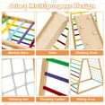 thumbnail image 5 of Costway 6-in-1 Wood Jungle Gym Montessori Climbing Play Set with Double-sided Ramp Colorful, 5 of 9