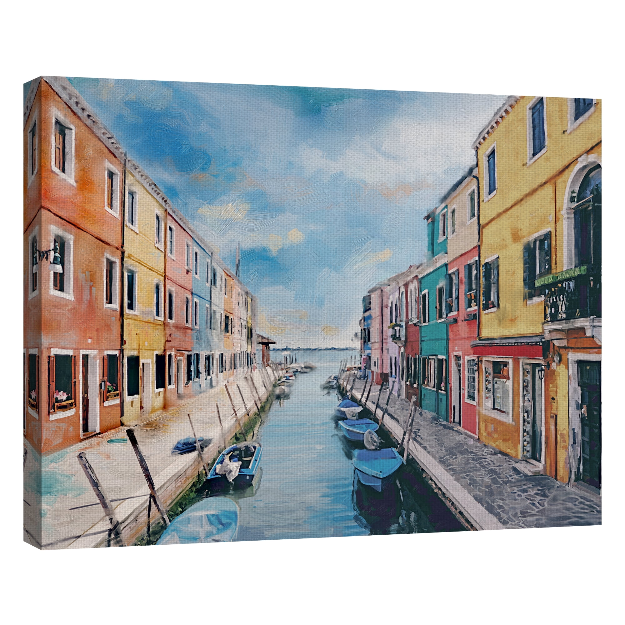 Fine Art Canvas Colors of Venice Italian Architecture by Studio Arts Canvas Art Print