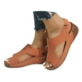 thumbnail image 3 of Mostsola Orthotic Wedge Sandals for Women with Arch Support Opoen Toe Cutout Slingback Sandals, 3 of 9