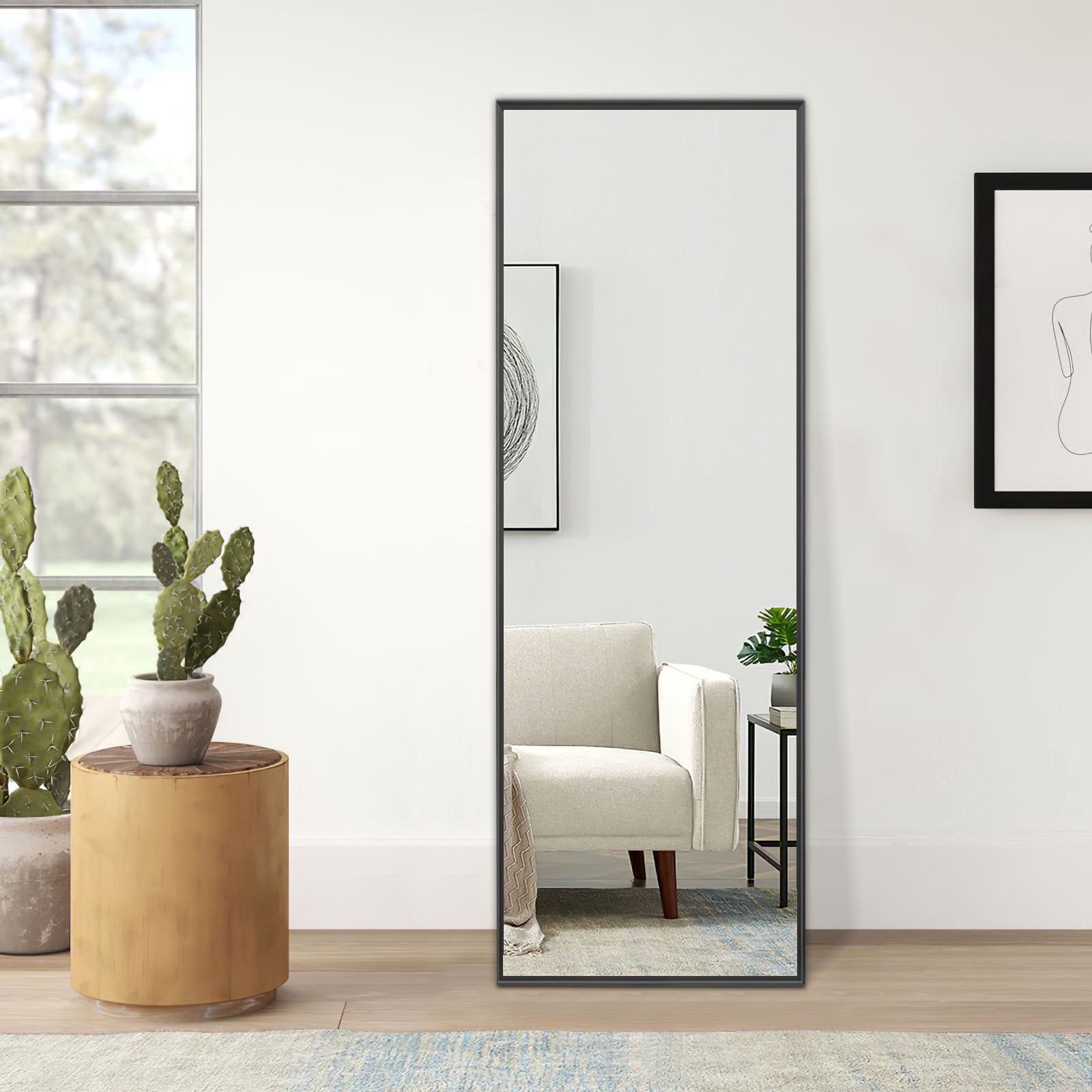 MAYEERTY 51x31 Wall Mounted Vanity Mirror Modern Bathroom Vanity Mirror for Bedroom