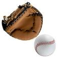 thumbnail image 4 of Guante de béisbol para adultos, guante de softbol de 12,5'' para entrenamiento y principiantes, mano izquierda Marrón Cola Guantes de receptor de béisbol, 4 of 8