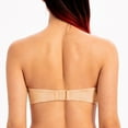 thumbnail image 2 of MELENECA Women's Stay Put Padded Cup with Lift Underwire Push Up Strapless Bras Sunkiss 40E, 2 of 4