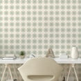 thumbnail image 2 of Ambesonne, Floral Boho Peel & Stick Wallpaper for Home, Geometric Flowers Print, 13"x72", Coconut Pale Teal Coral, 2 of 5