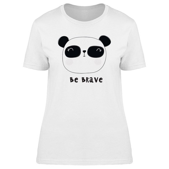 Cute Panda Be Brave Graphic Tee Women's -Image by Shutterstock