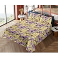 thumbnail image 4 of Ambesonne Banana Leaves Fitted & Flat Sheet with Shams 4 Pcs Set, Dreamy Leafy Pattern, King, Avocado Green and Mauve, 4 of 5