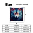 thumbnail image 5 of Wolf Velvet Throw Pillows Set of 2 - Decorative Pillows with Unique Patterns for Sofa Couch Bed - Pillow Covers - Available in 16x16, 18x18, 20x20 Inches, 5 of 6