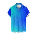 thumbnail image 1 of ameIAEA Men's Short Sleeve Button Down Shirts Casual Print Collared Tops Summer Beach Shirts, 1 of 4