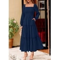 thumbnail image 2 of Vestido PRETTYGARDEN 2025 Maxi Azul Marino Manga Larga M, 2 of 7