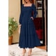 thumbnail image 2 of Vestido PRETTYGARDEN 2025 Maxi Azul Marino Manga Larga M, 2 of 7