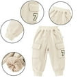 thumbnail image 5 of KYAIGUO Kids Toddler Spring Fall Sweatpants Active Pants for Boys,Baby Fleece Jogger Pants Cute Casual double layered plush Elastic Waist Spring Fall Trousers for 1-7Years, 5 of 6