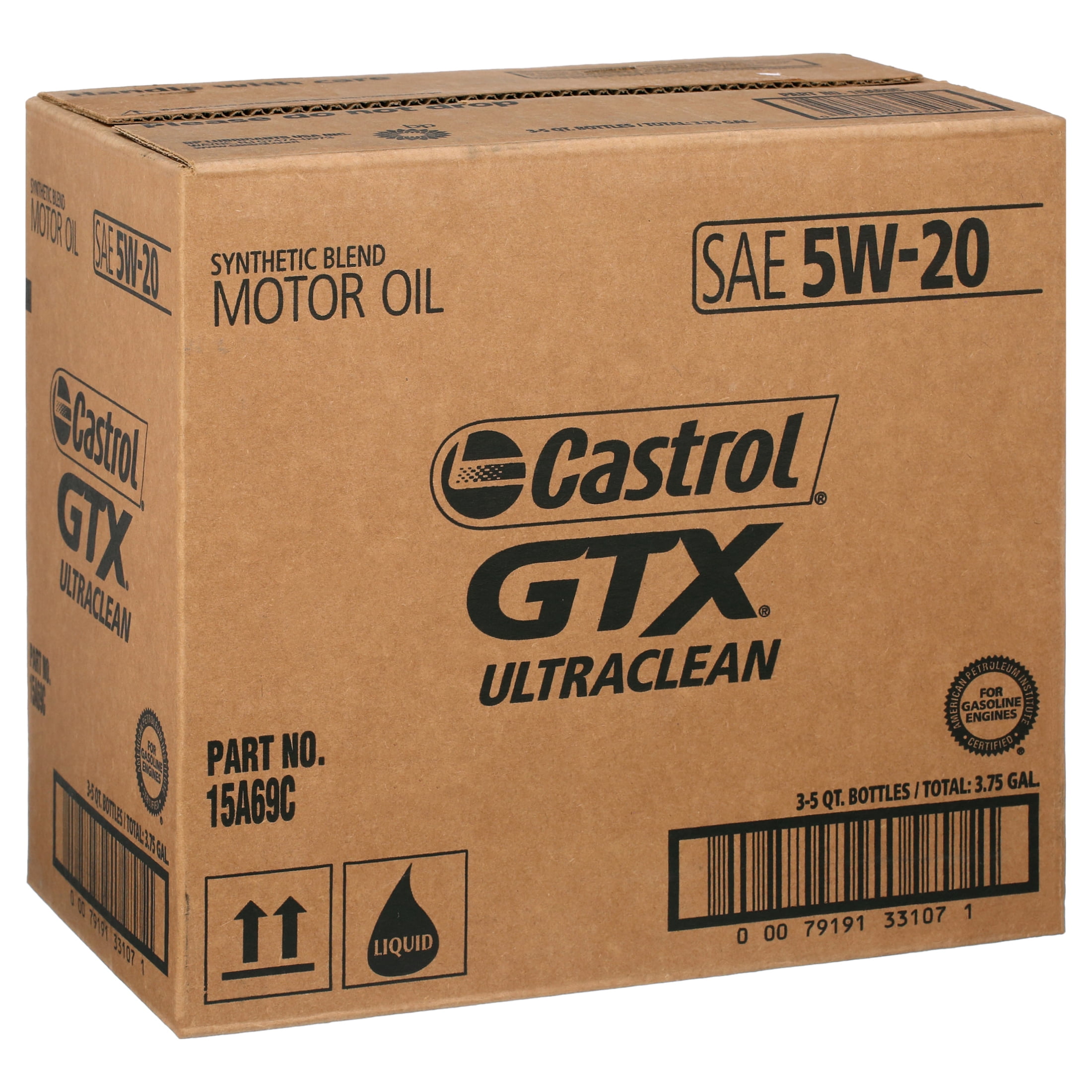 Castrol GTX Ultraclean 5W-20 Synthetic Blend Motor Oil