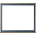 thumbnail image 2 of 1-9/16" Polystyrene Victoria Modern Picture Frame - by WholesaleArtsFrames-com 12x24 3069 Series - Blue & Light Gold - Made In USA, 2 of 5